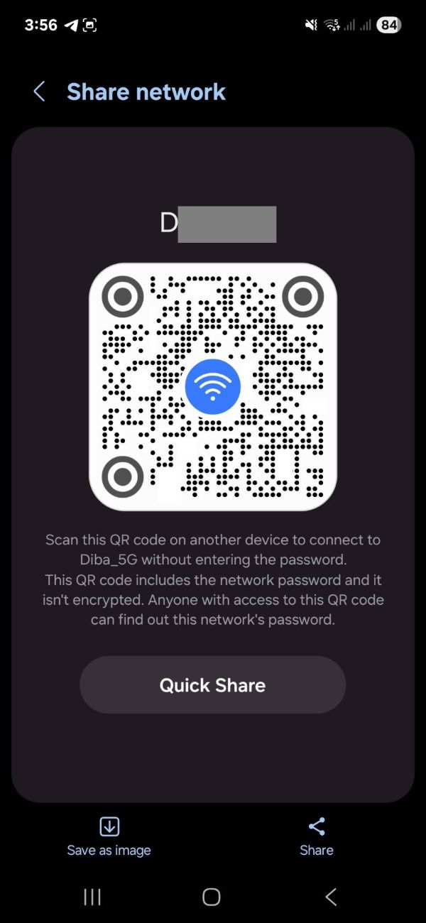 اشتراک‌گذاری وای‌فای با کد QR در اندروید