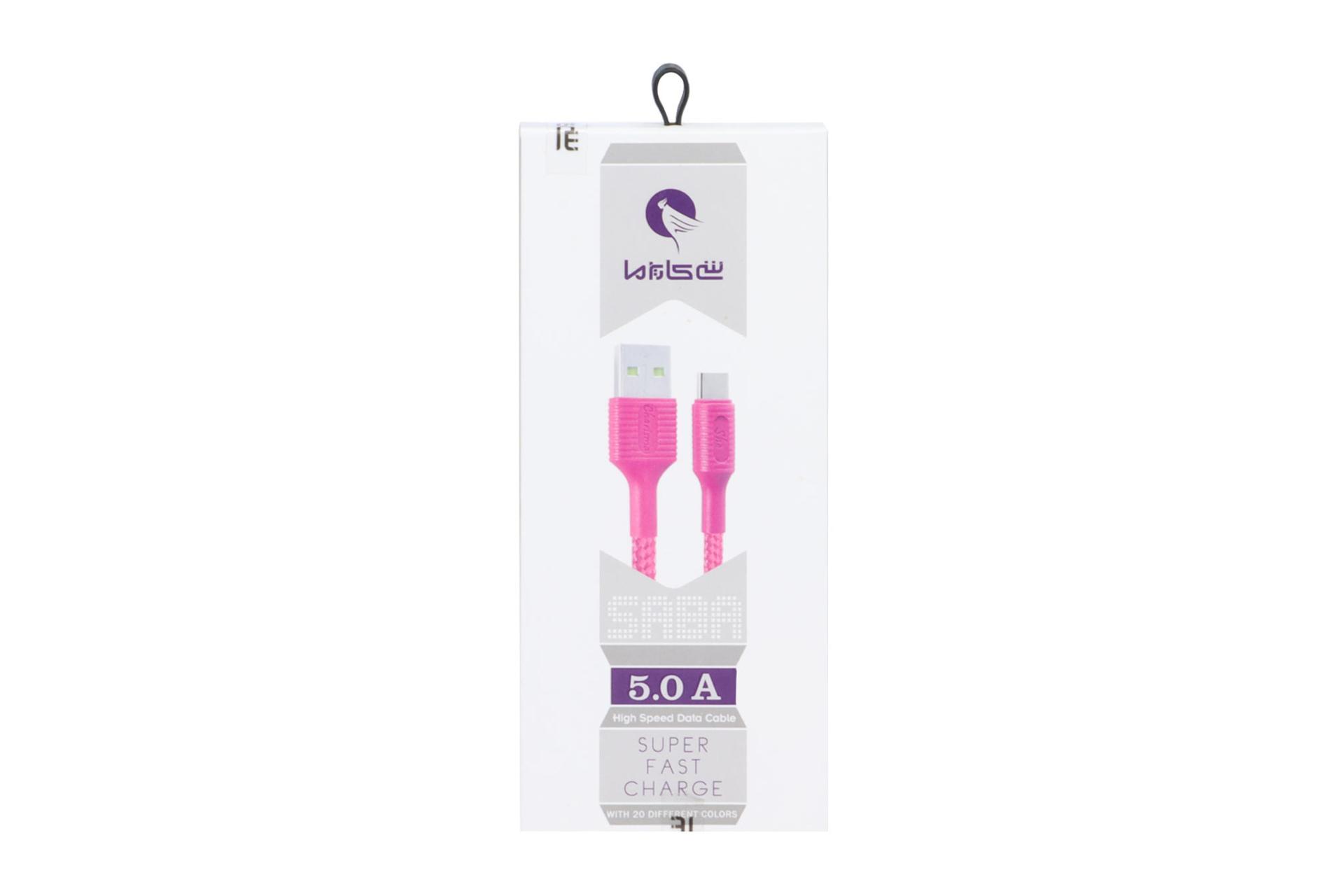 جعبه کابل شارژ USB شی کاریزما Type-A به Lightning مدل Saba Series با طول 1.2 متر