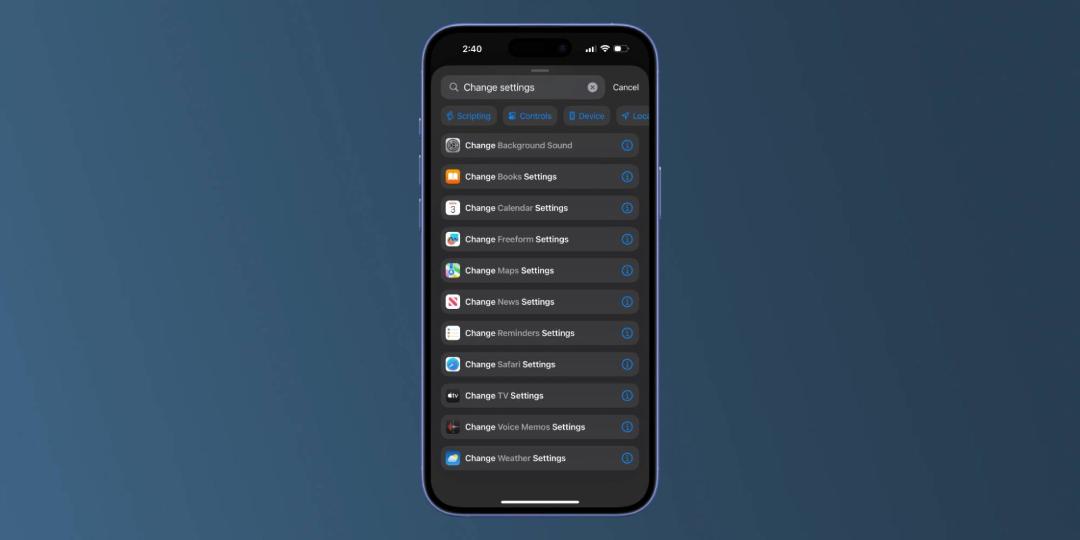 اپلیکیشن shortcuts در ios 18.4 beta 2