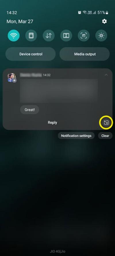 Floating Notification icon