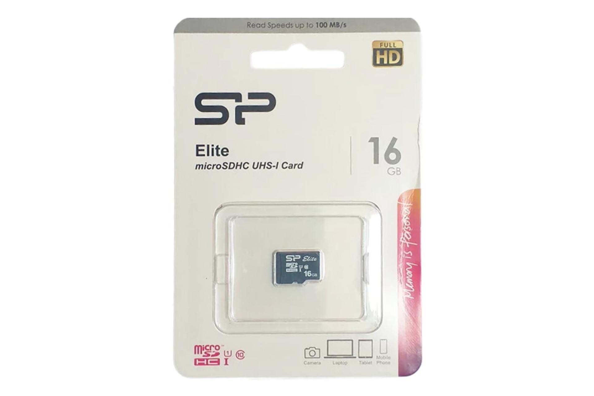 پکیج کارت حافظه سیلیکون پاور Silicon Power Elite microSDHC Class 10 UHS-I U1 16GB