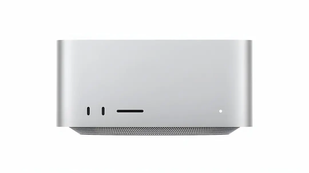 اسپیکر هوشمند (Smart Speaker) با بدنه فلزی نقره‌ای و طراحی مینیمال