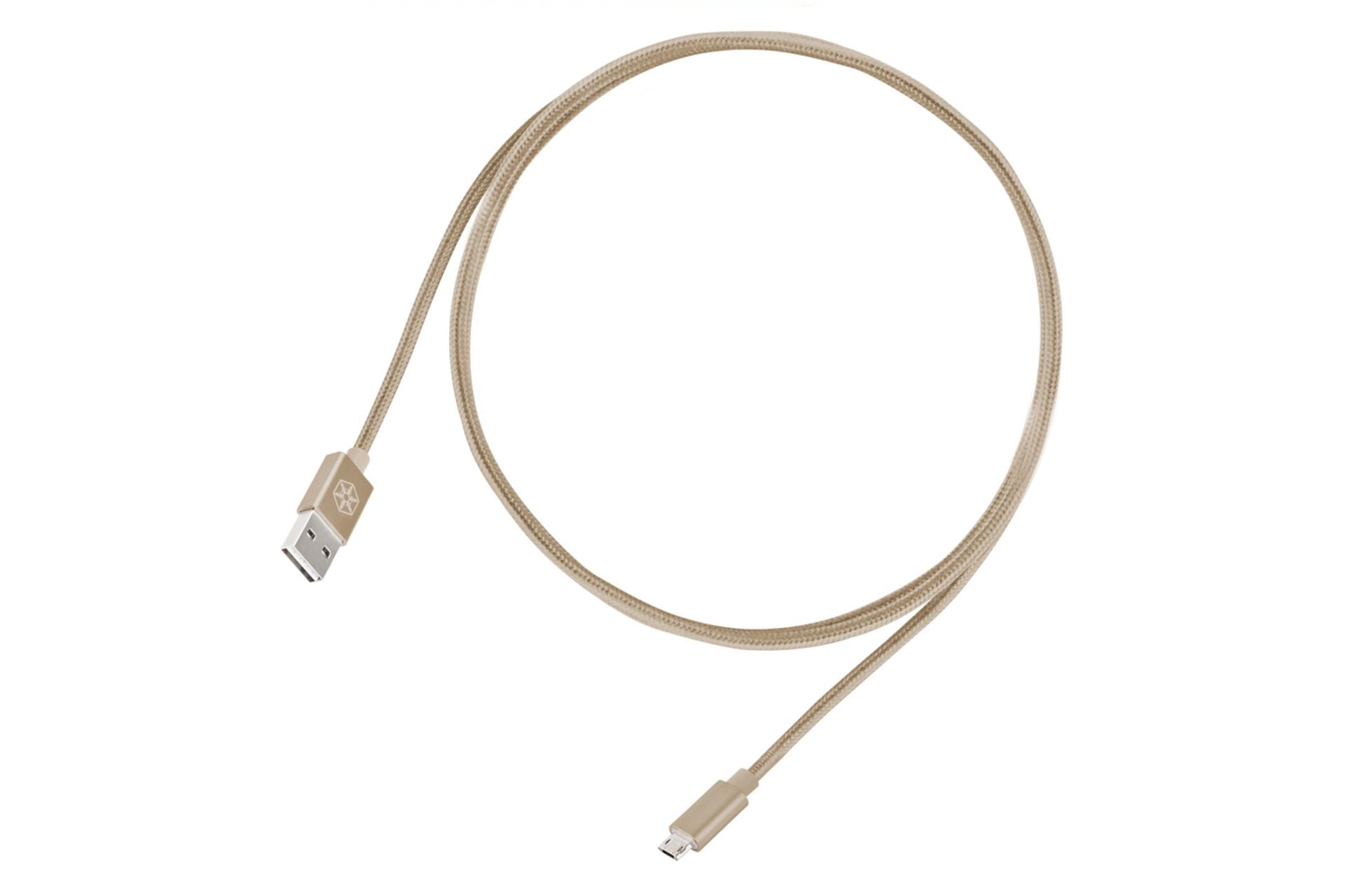 کابل شارژ USB سیلور استون Type-A به Micro-USB مدل SST-CPU01-1800 با طول 1.8 متر