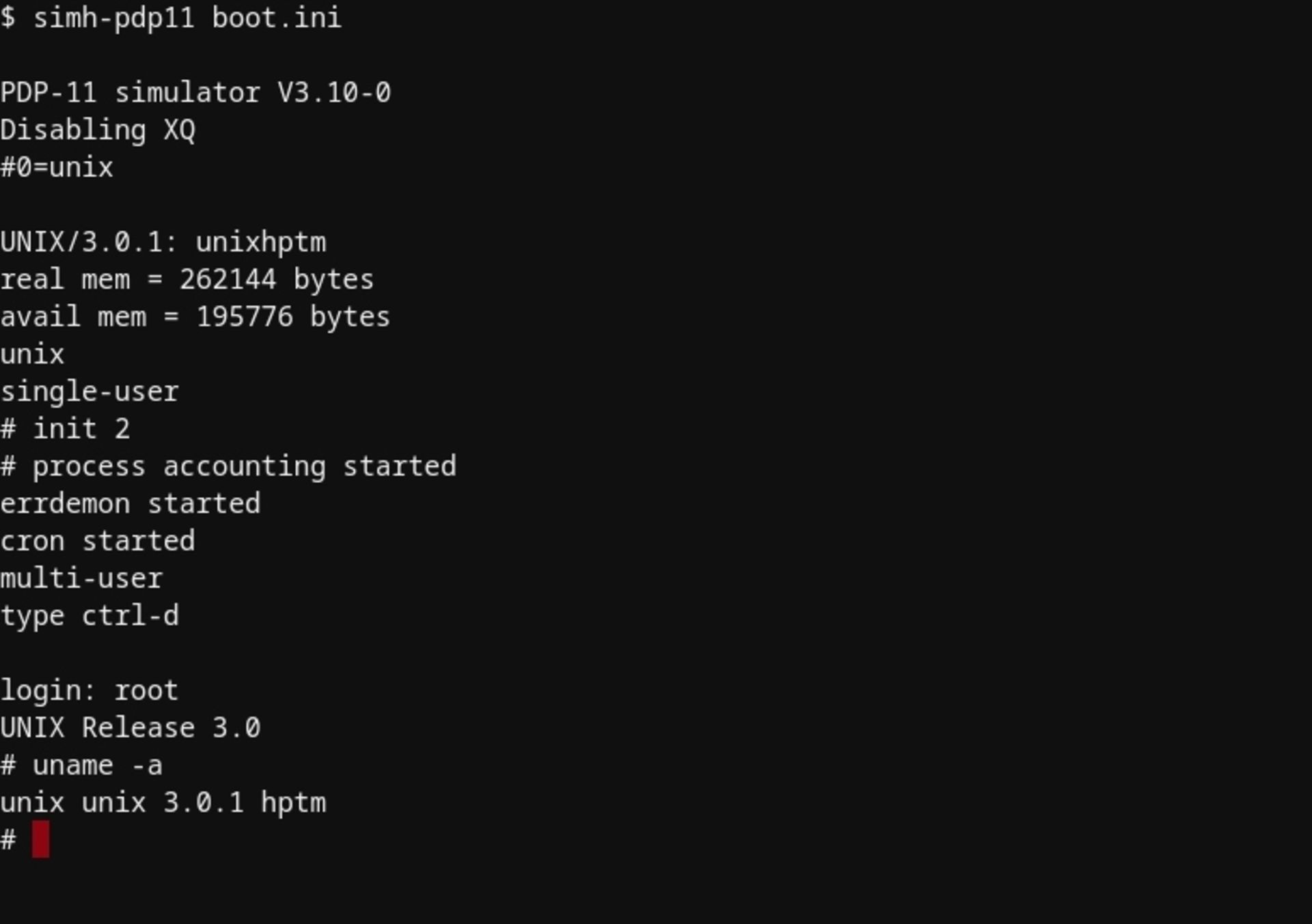 پیاده‌سازی یونیکس بر روی سیستم PDP-11