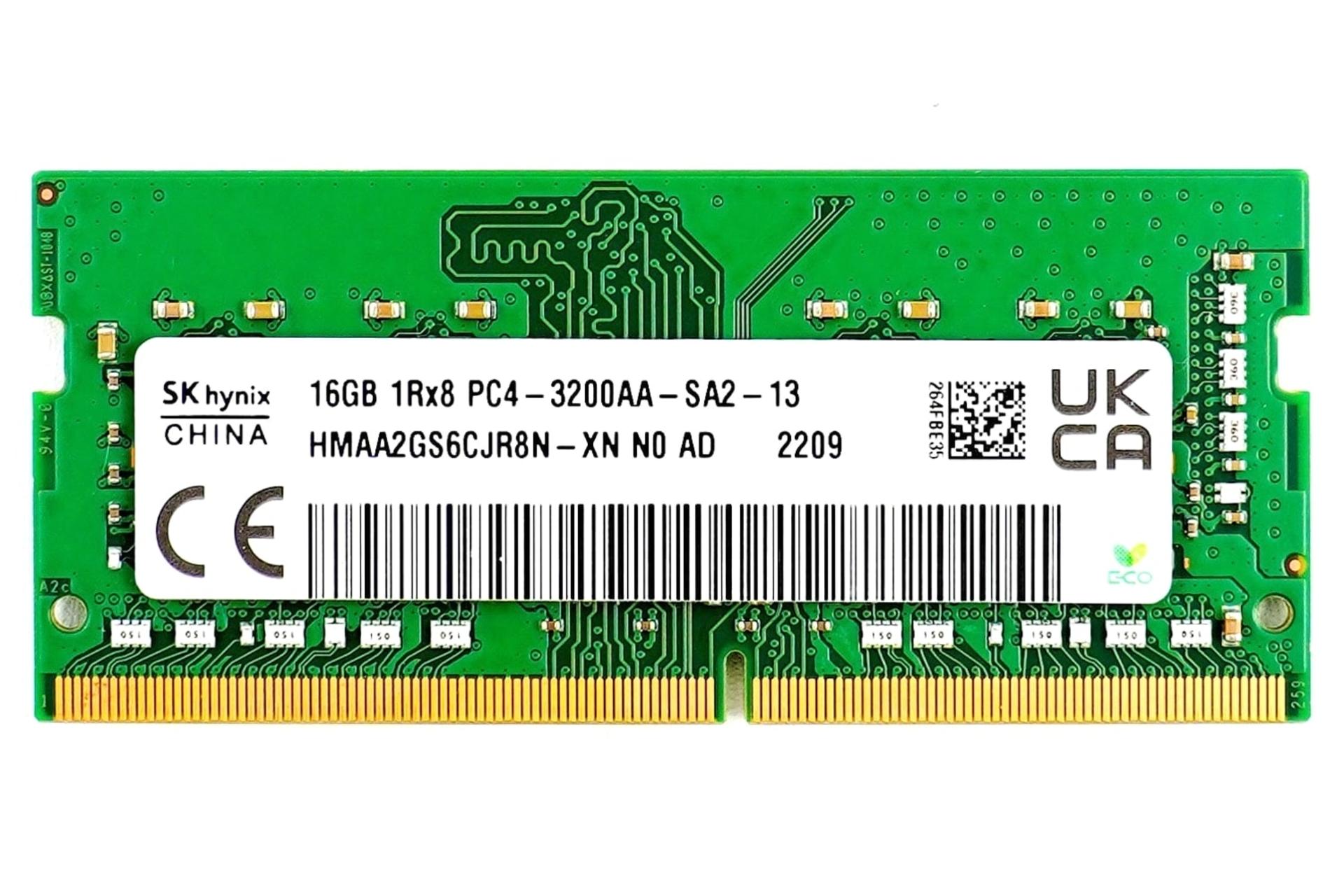 رم لپ تاپ اس کی هاینیکس SK Hynix HMAA2GS6CJR8N-XN 16GB DDR4-3200 CL22