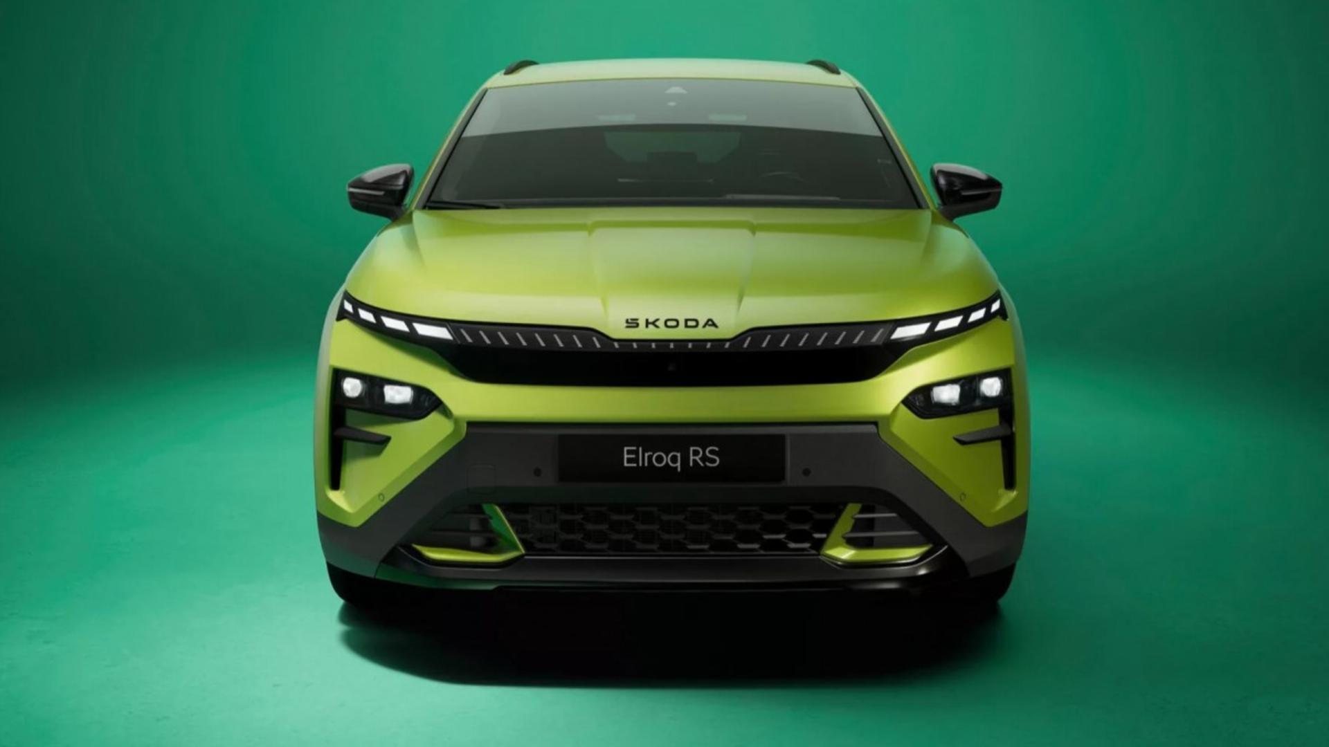 نمای جلویی خودروی Elroq vRS اشکودا