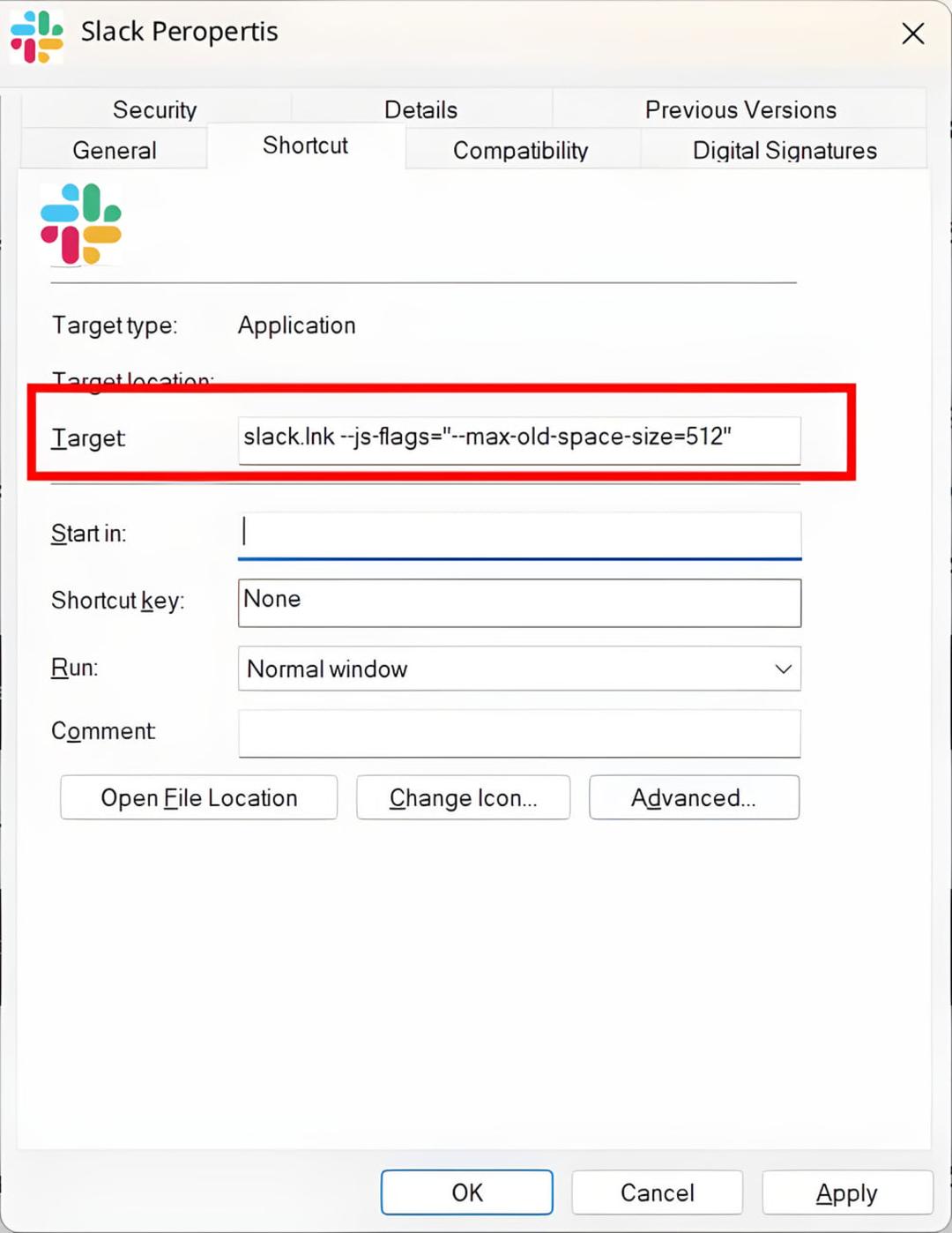 تنظیمات مسیر اجرای برنامه اسلک (Slack) برای محدود کردن مصرف رم