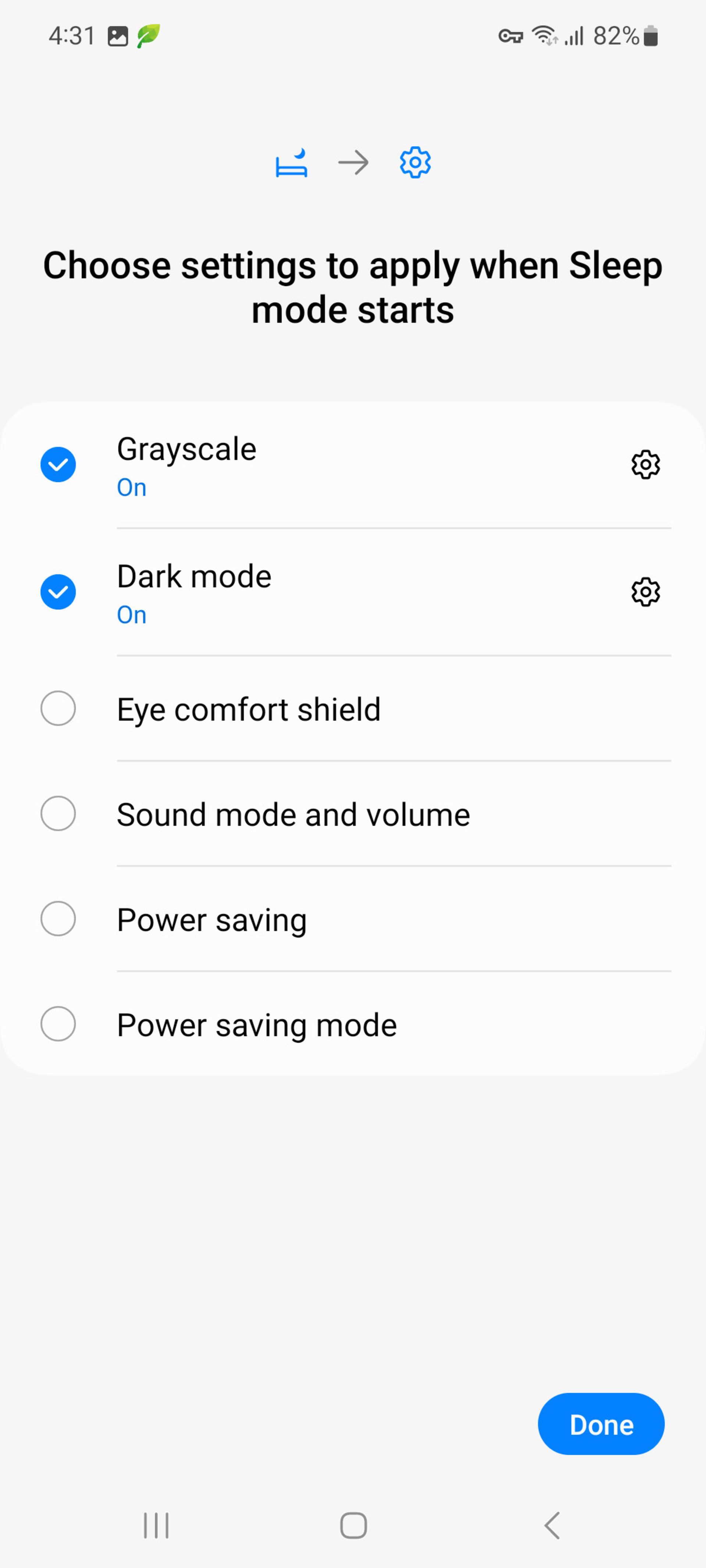 تنظیمات حالت خواب (sleep mode) در سامسونگ