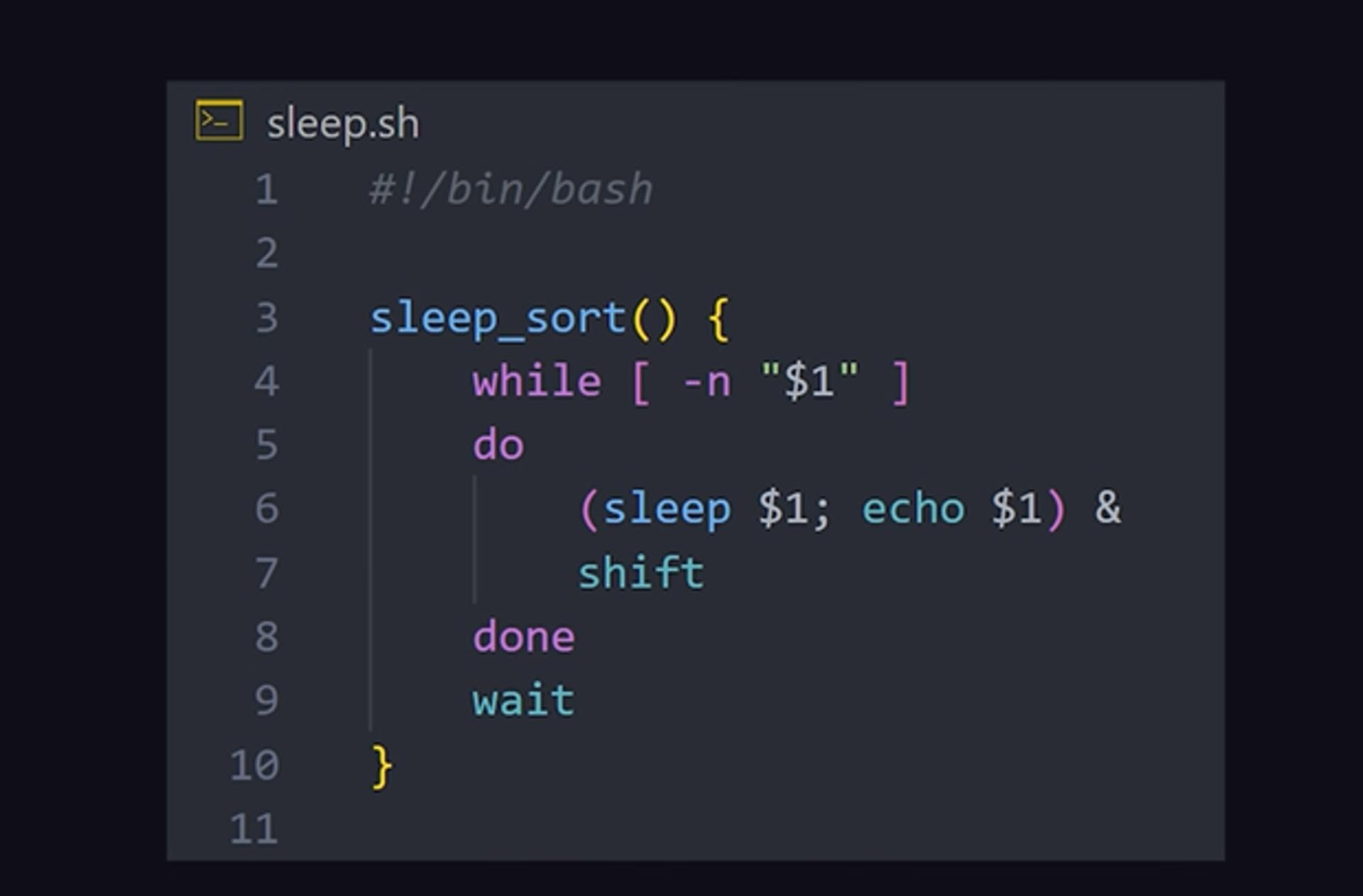 الگوریتم Sleep Sort