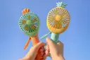 ابعاد پنکه کوچک دستی مدل کاکتوس Small fan Cactus 01 در دست