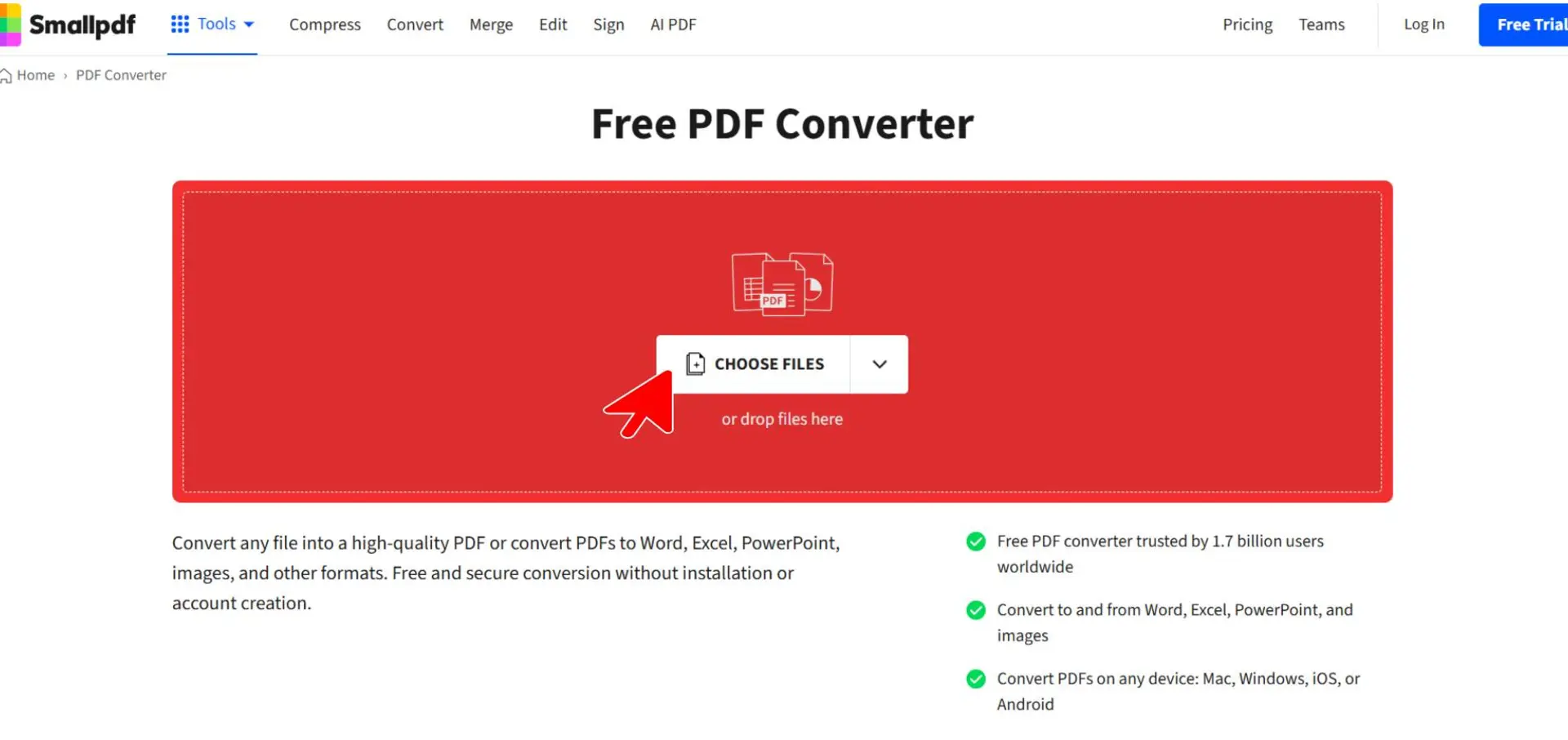تبدیل فایل پی دی اف به ورد با Smallpdf