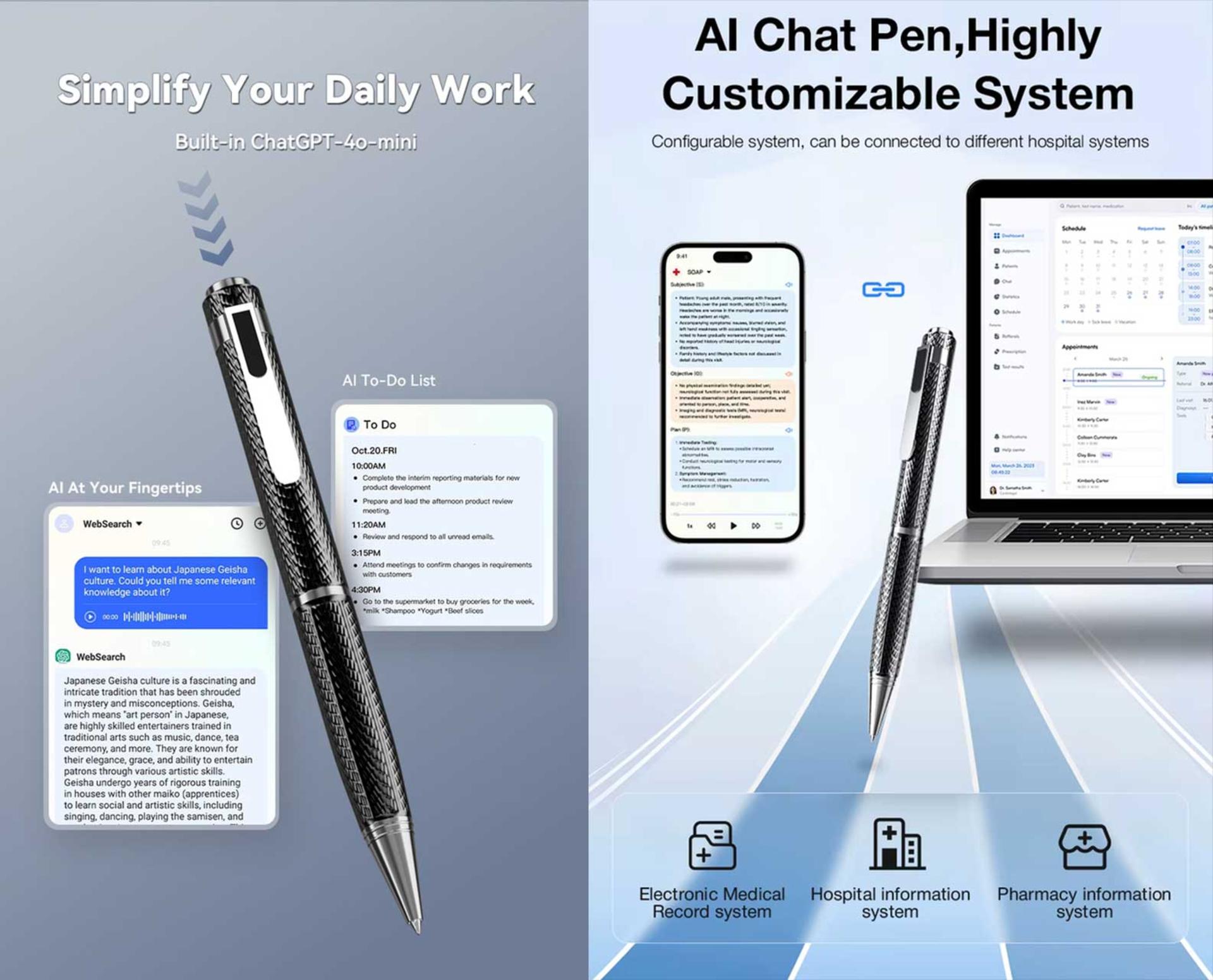 برخی از قابلیت‌های قلم One Smart AI Pen 