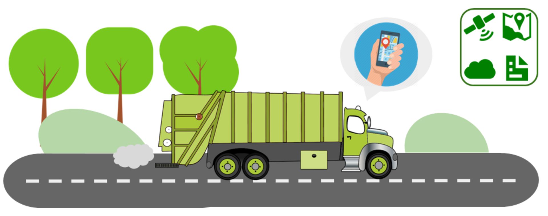 جمع‌آوری زباله با کامیون مجهز و هوشمند