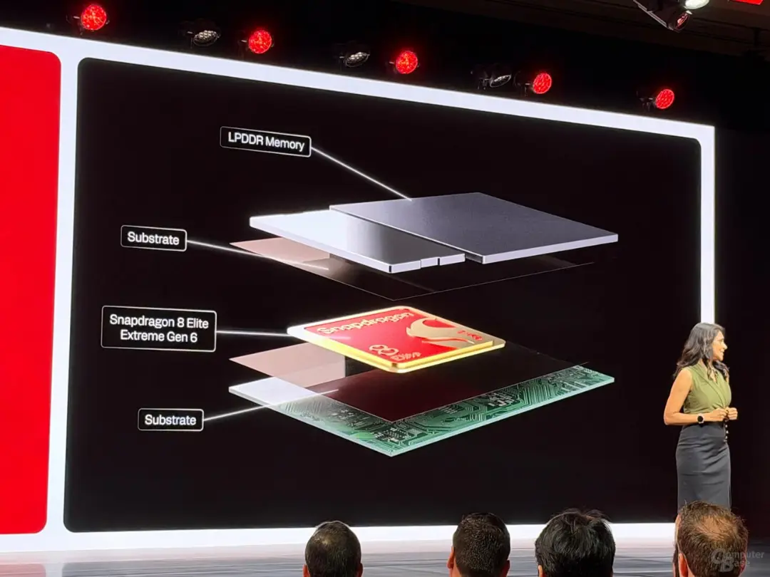 نمای لایه‌بندی اجزای تراشه اسنپدراگون ۸ الیت اکستریم (Snapdragon 8 Elite Extreme Gen 6)
