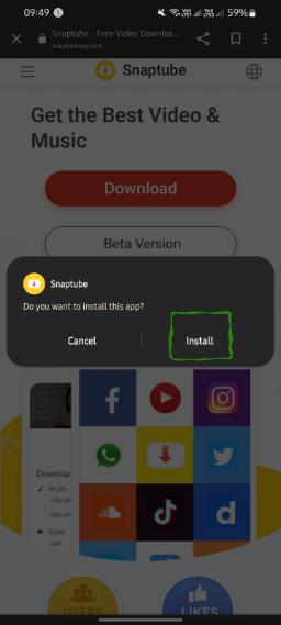دانلود در اندروید با Snaptube دو
