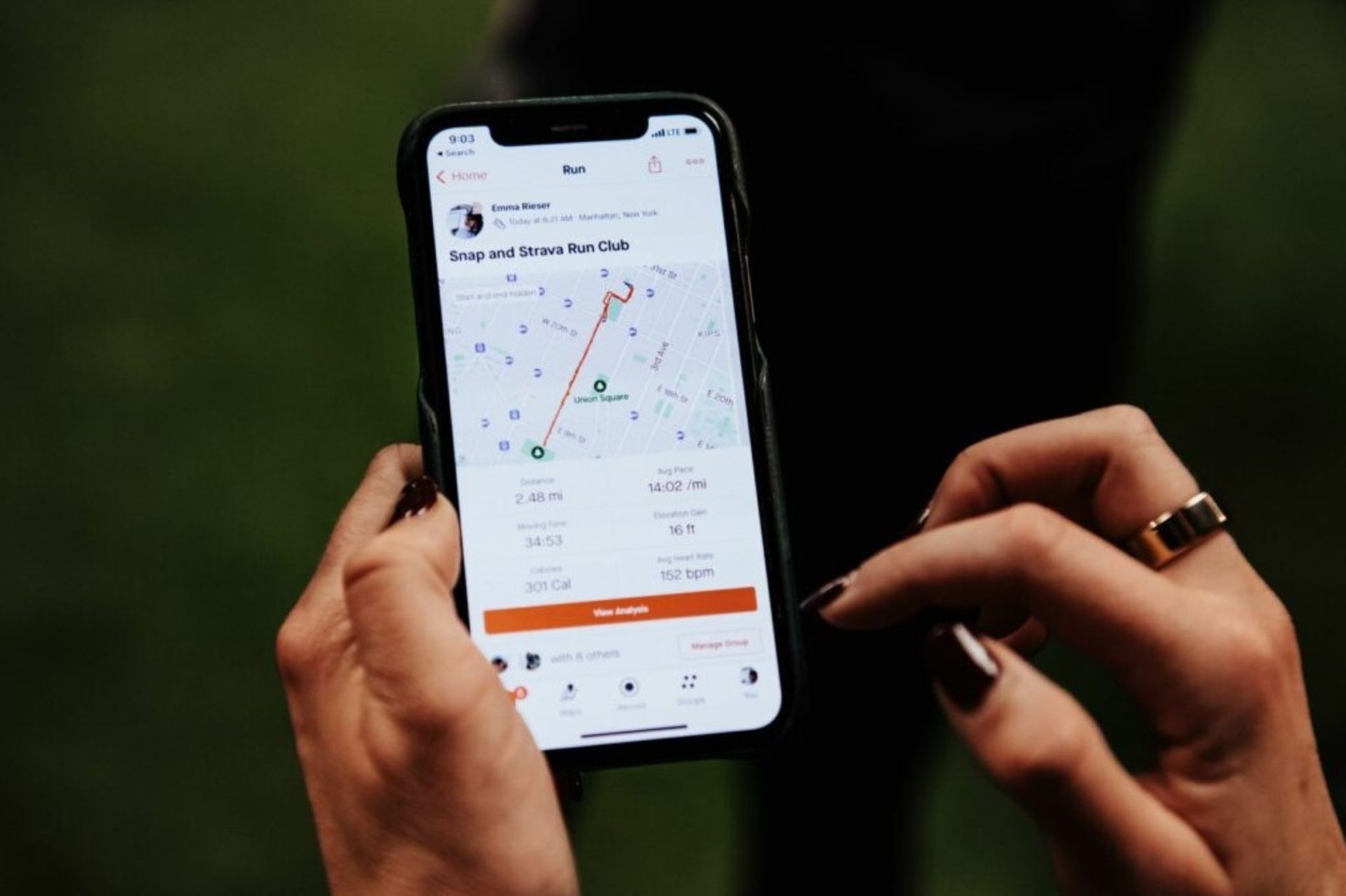 اپلیکیشن استراوا روی موبایل
