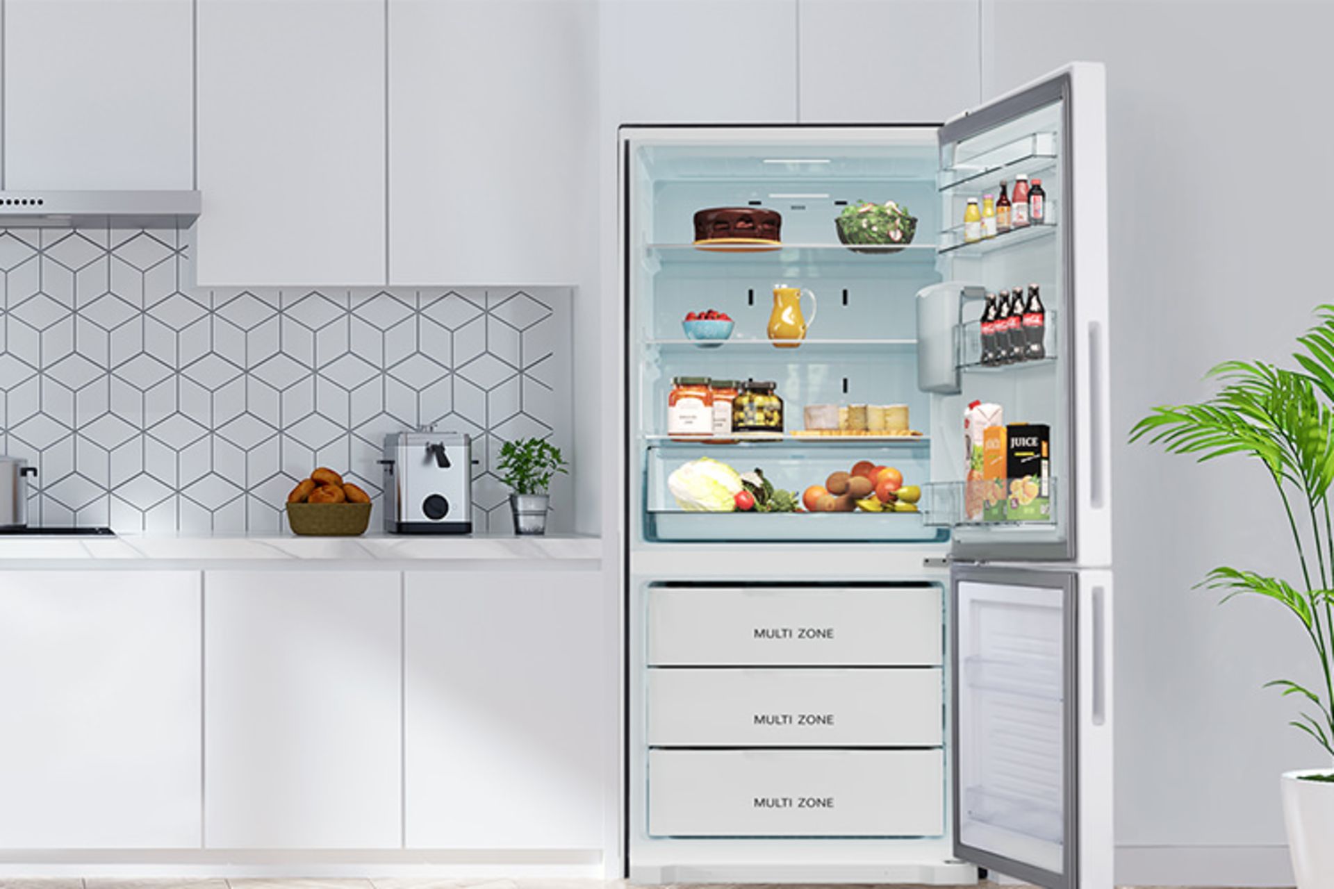 یخچال فریزر اسنوا Snowa SBDi-L300 نمای داخل