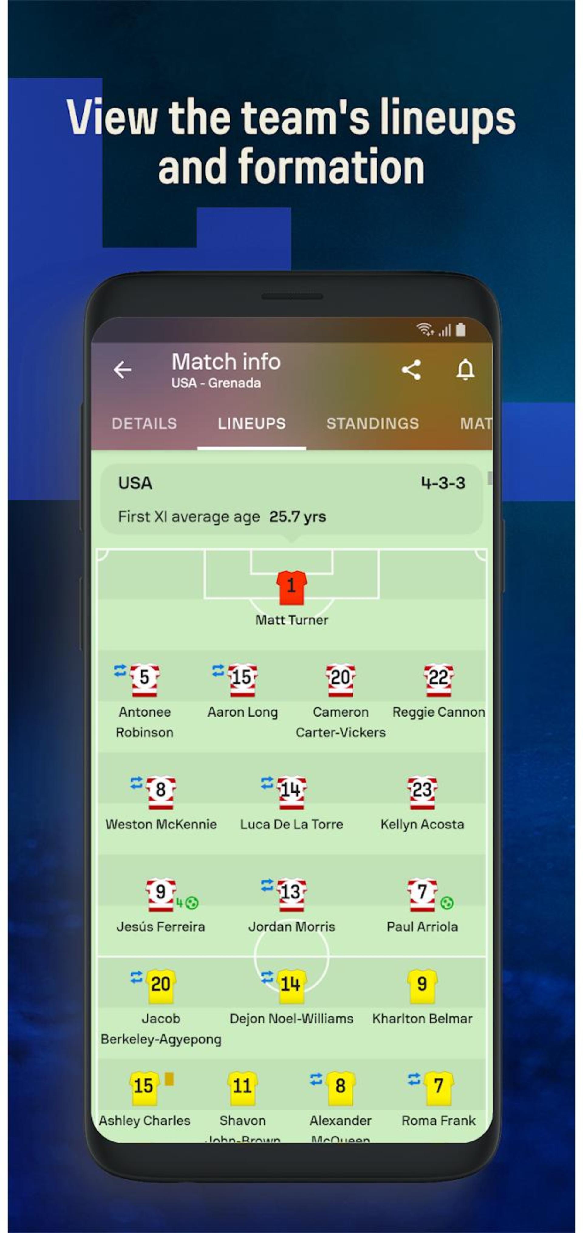اپلیکیشن فوتبالی Sofascore 