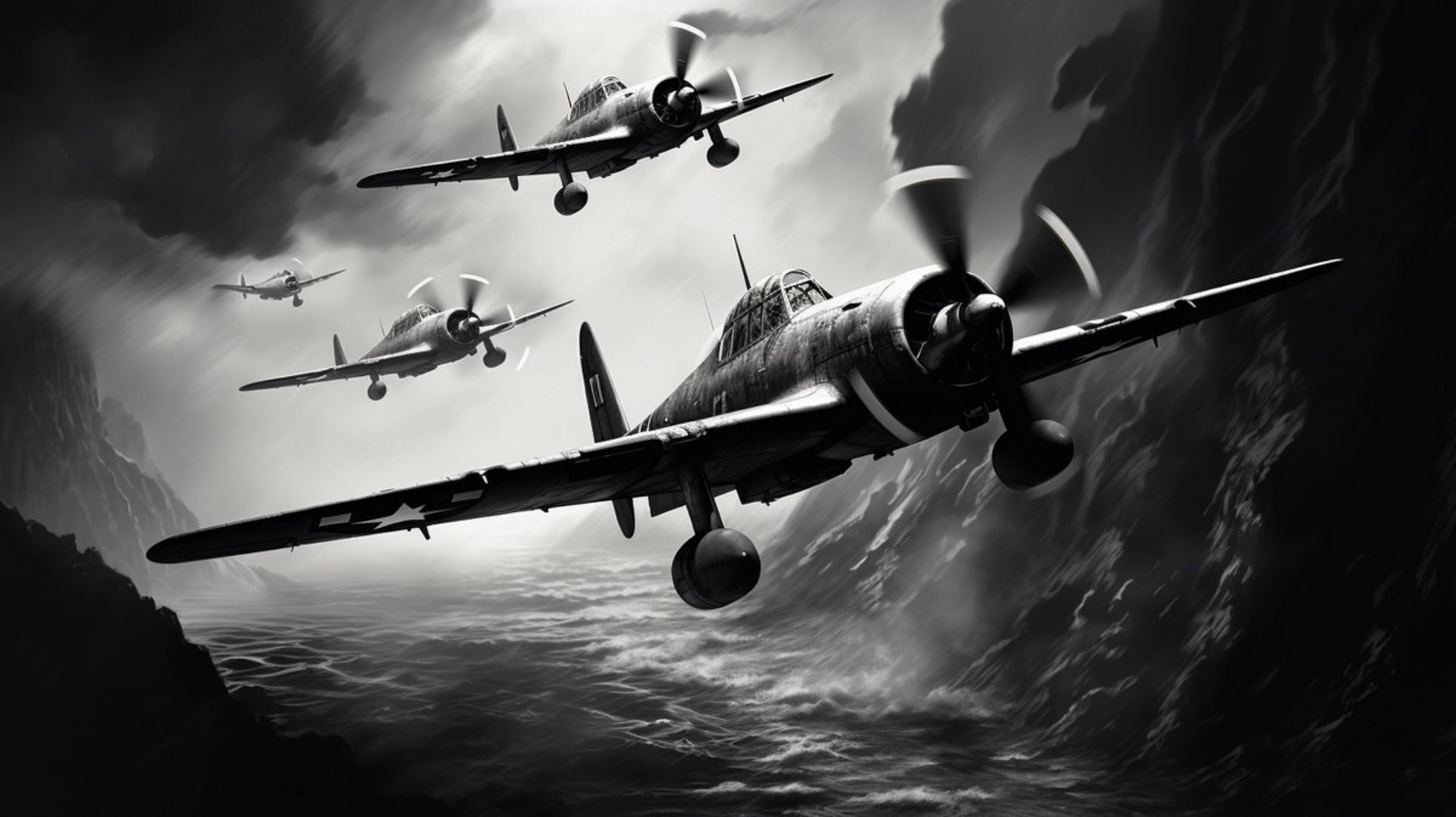 تصویر گرافیکی سیاه و سفید پرواز ۱۹