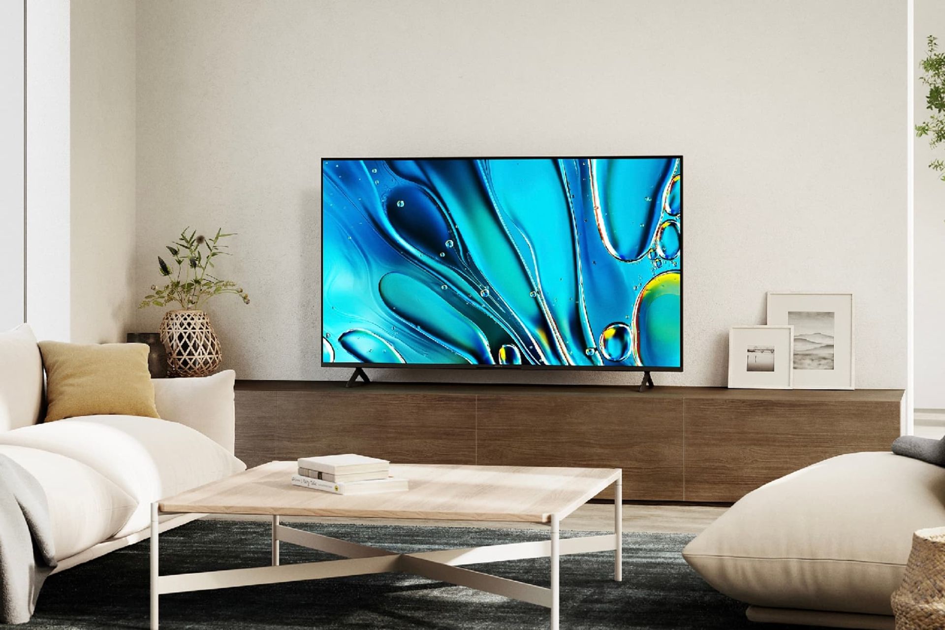 تلویزیون ۲۰۲۴ سونی Sony Bravia 2024 با پس زمینه سبزآبی