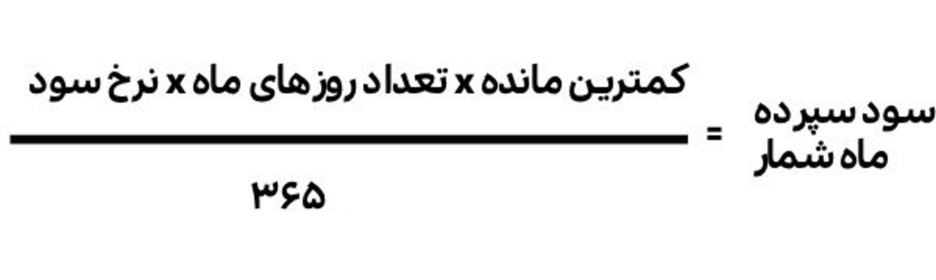 فرمول محاسبه سود بانکی ماه شمار