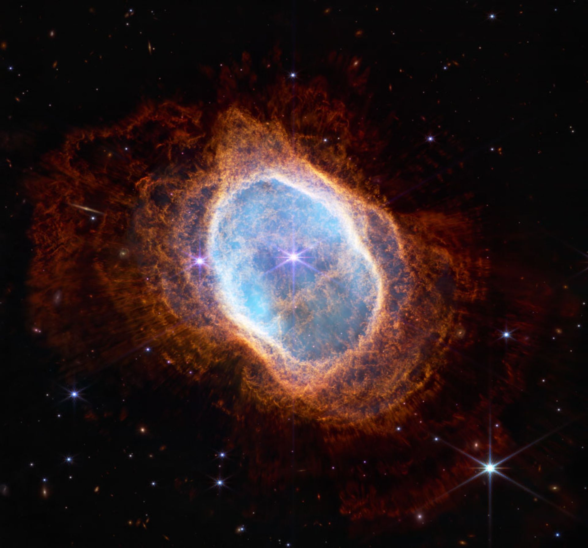 Infrared image near the Southern Ring Nebula