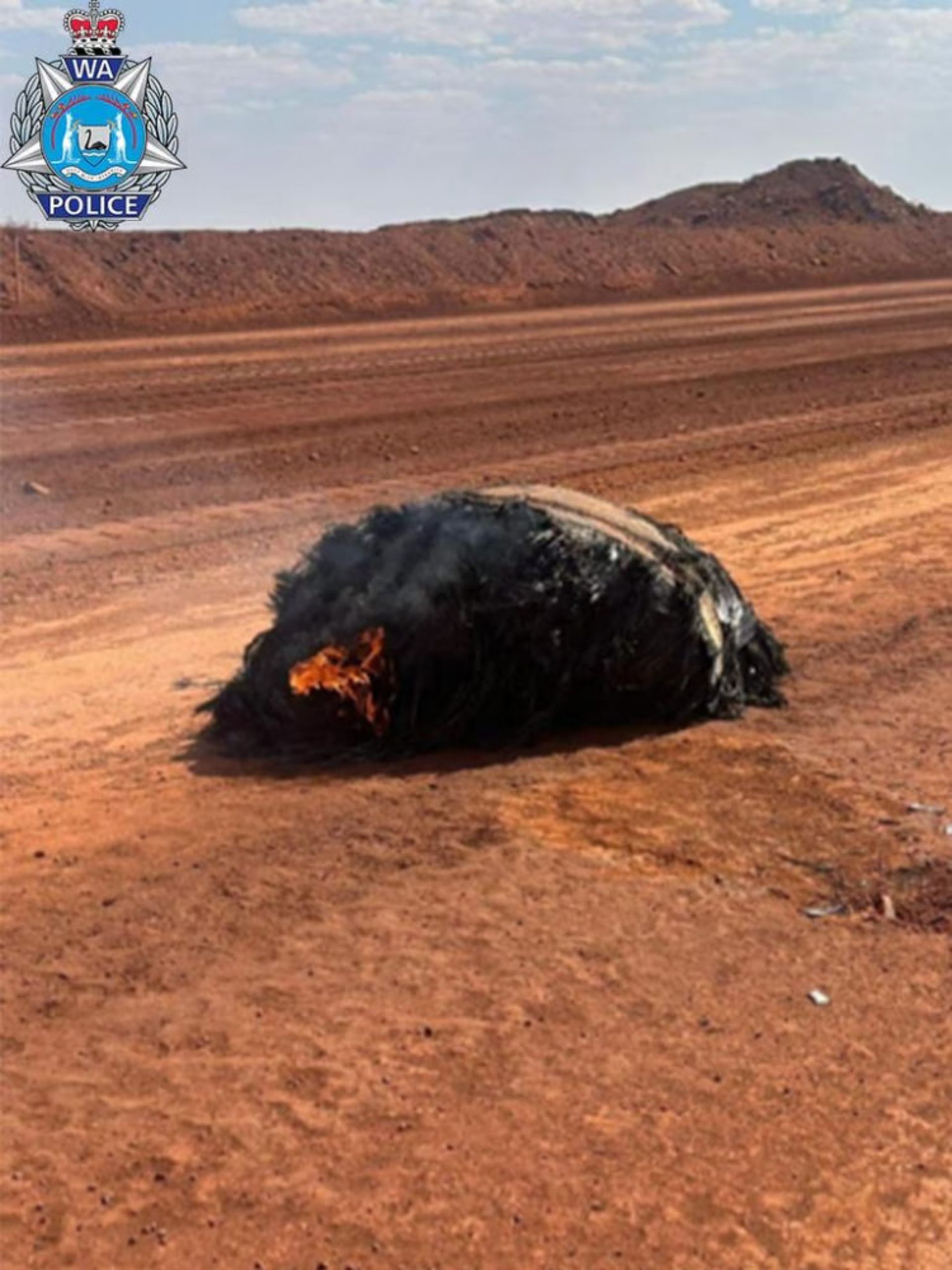بقایای فضایی در نزدیکی یک شهر معدنی در استرالیا در حال سوختن پیدا شد