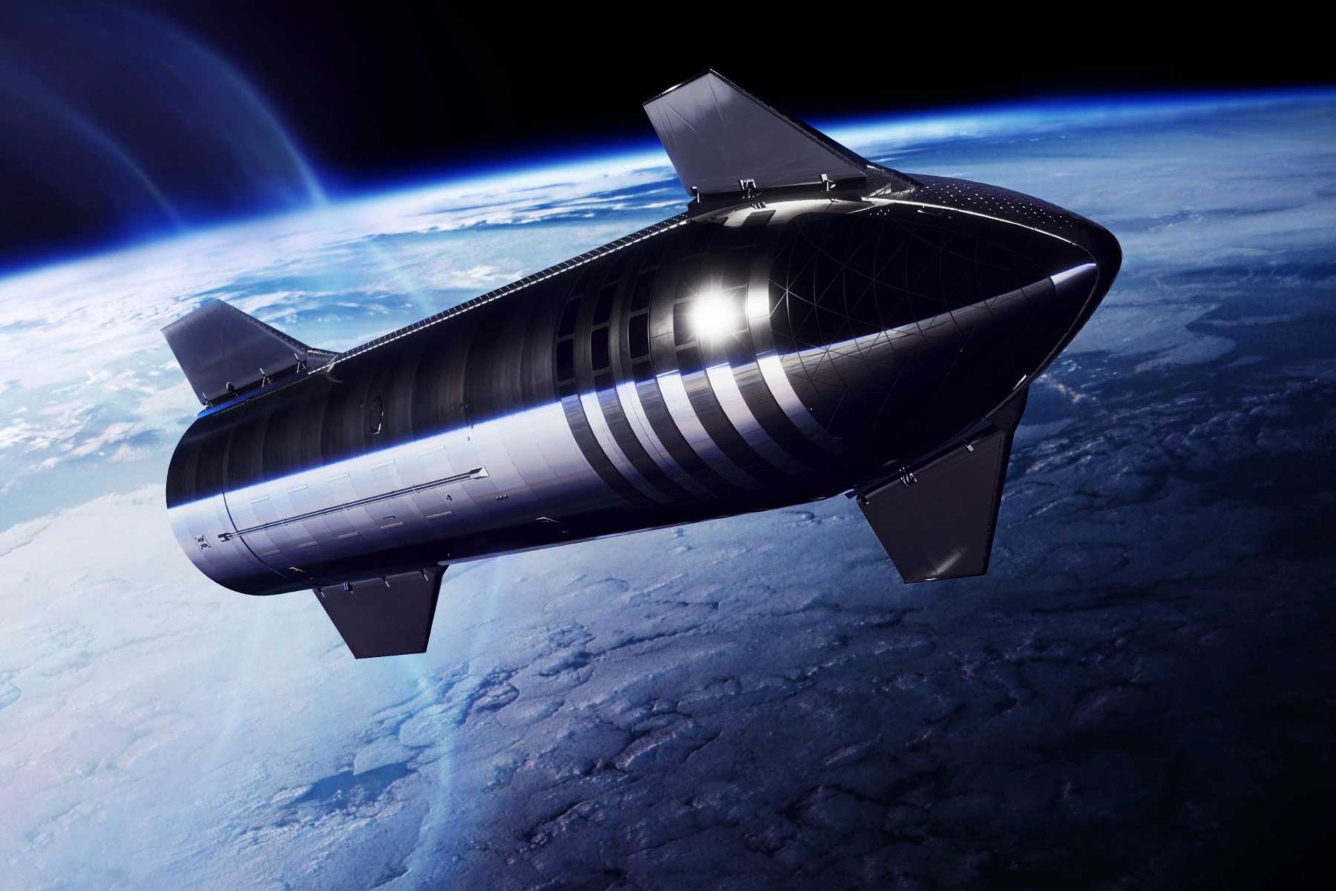 استارشیپ اسپیس ایکس برفراز زمین