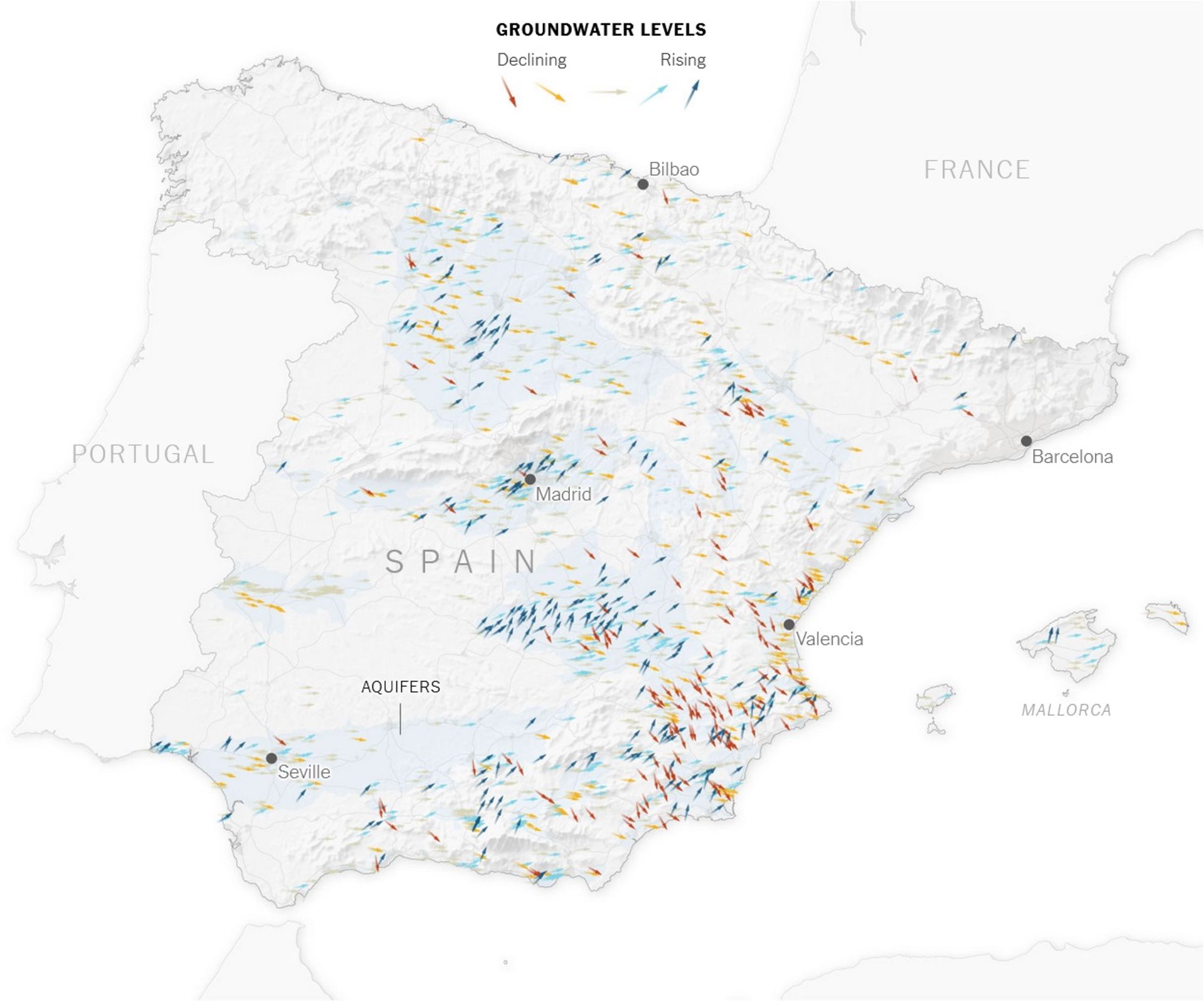 وضعیت آب‌های زیرزمینی در اسپانیا