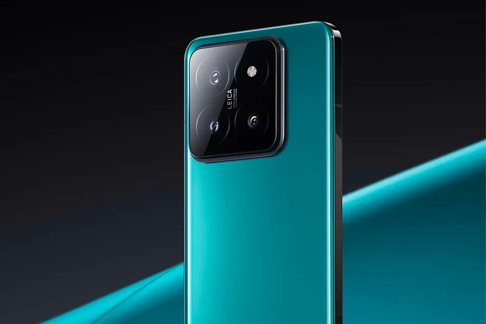 مدل محدود شیائومی ۱۴ رنگ آبی نمای پشت