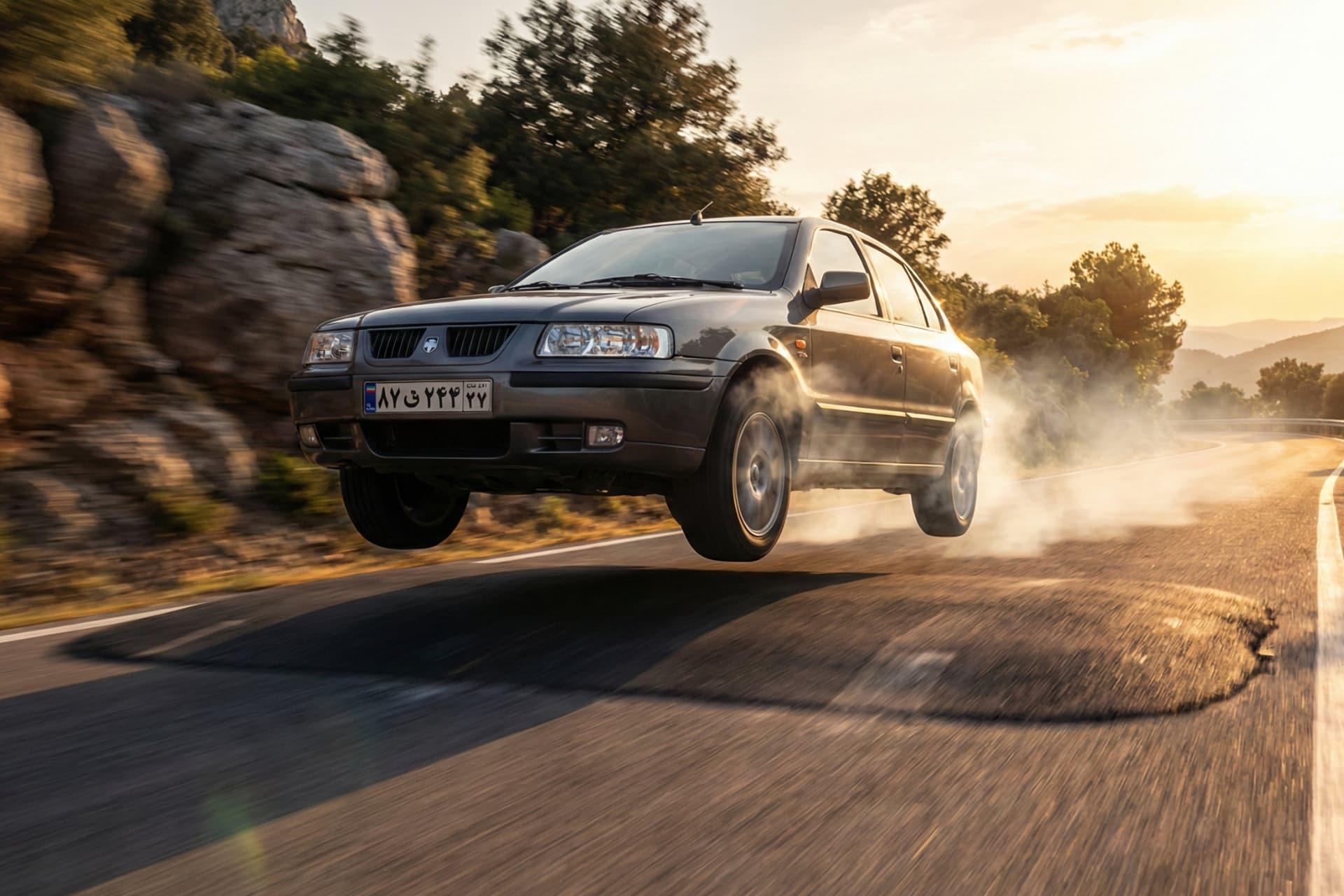 طرح هوش مصنوعی از عبور خودرو از روی سرعت‌گیر در جاده 
