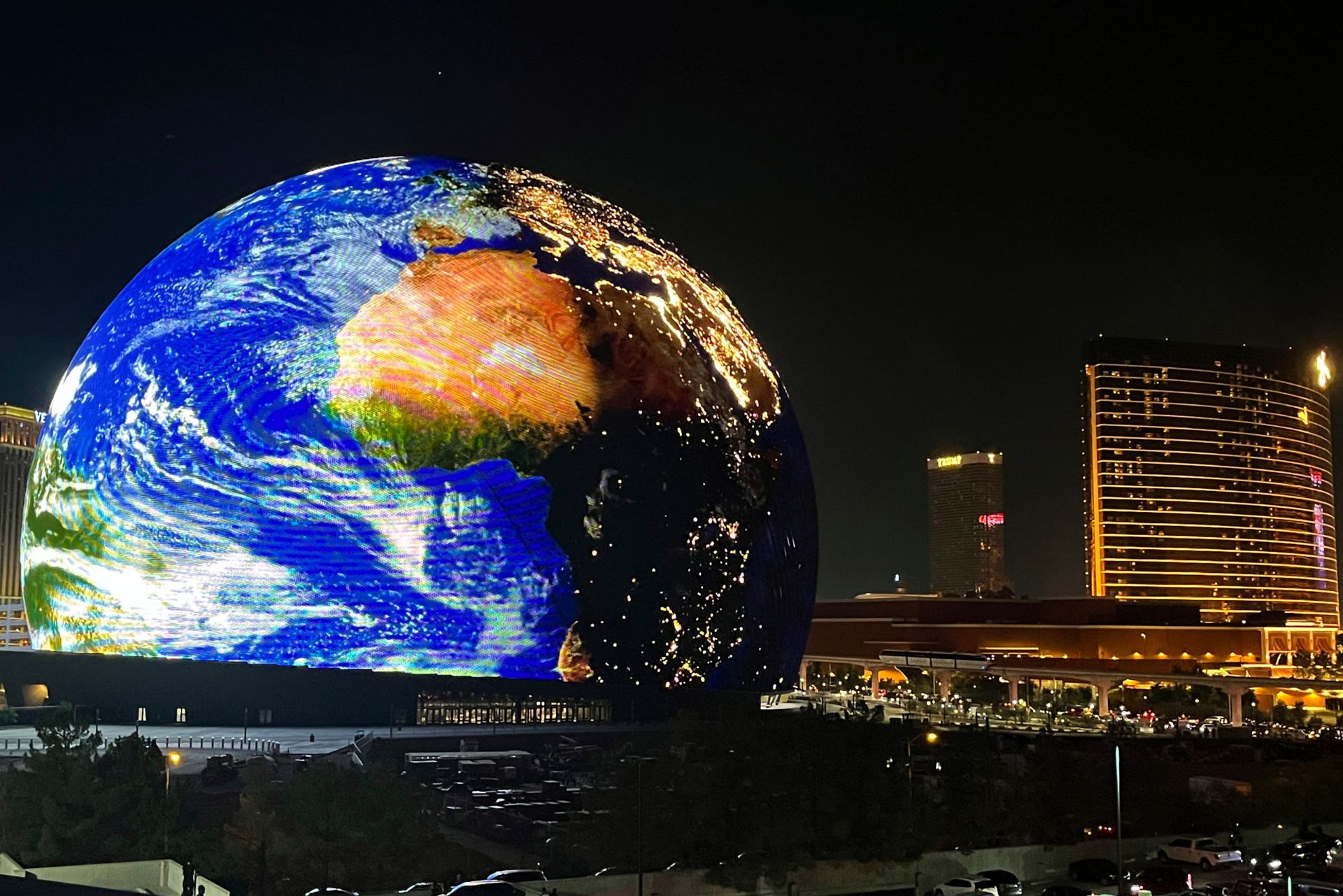 نمایش کره زمین در Sphere لاس وگاس