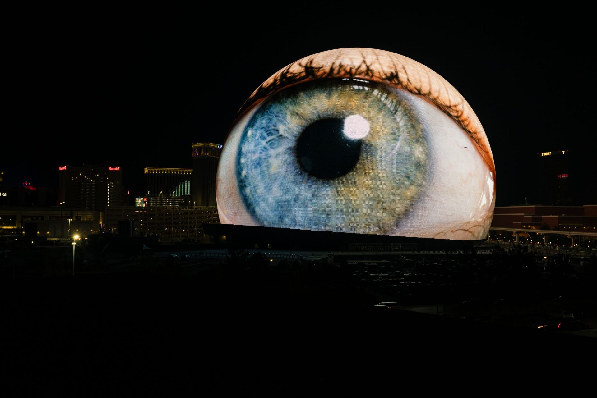 نمایش حدقه چشم در Sphere لاس وگاس