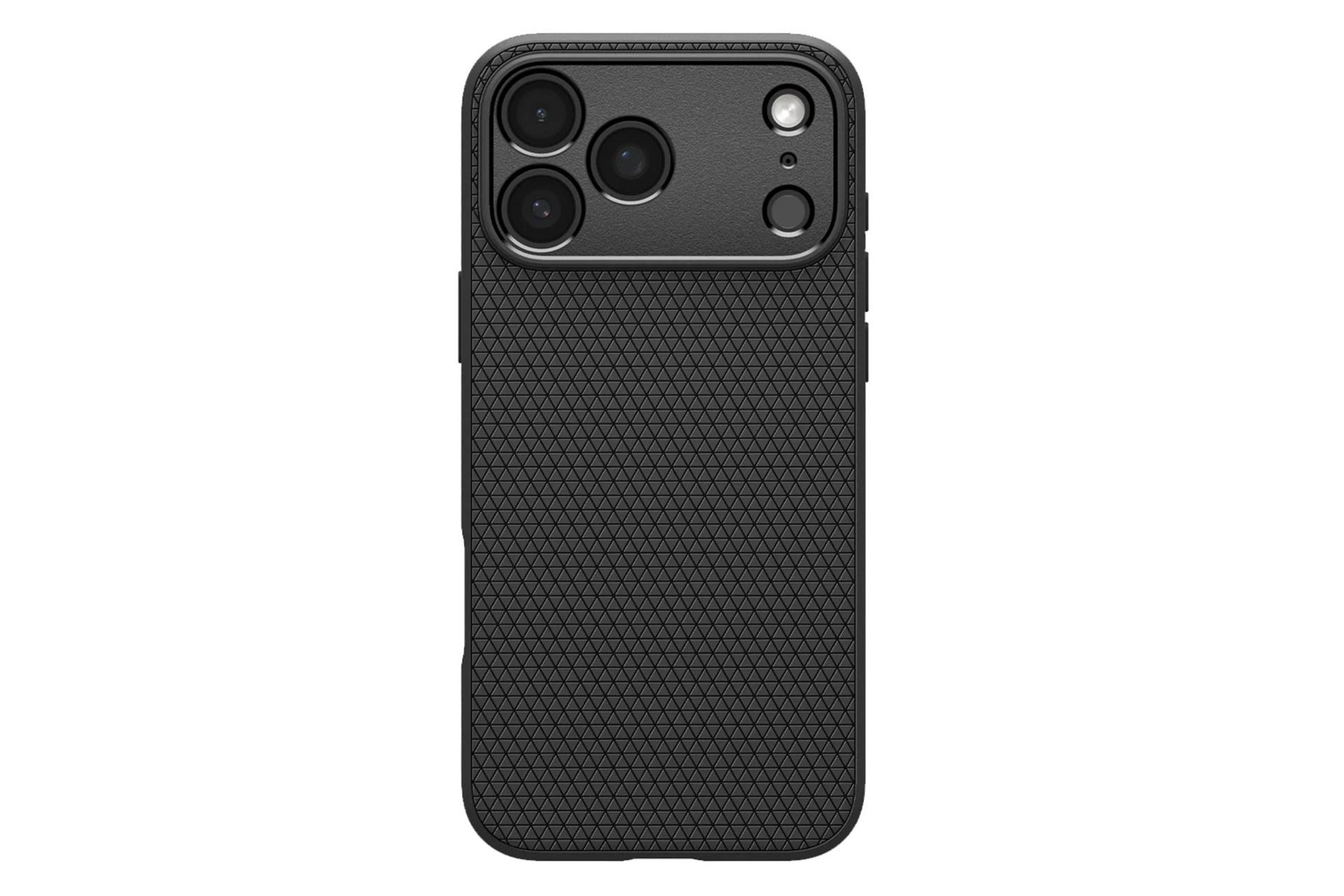 قاب گوشی اسپیگن مدل Liquid Air مناسب اپل iPhone 17 Pro Max رنگ مشکی