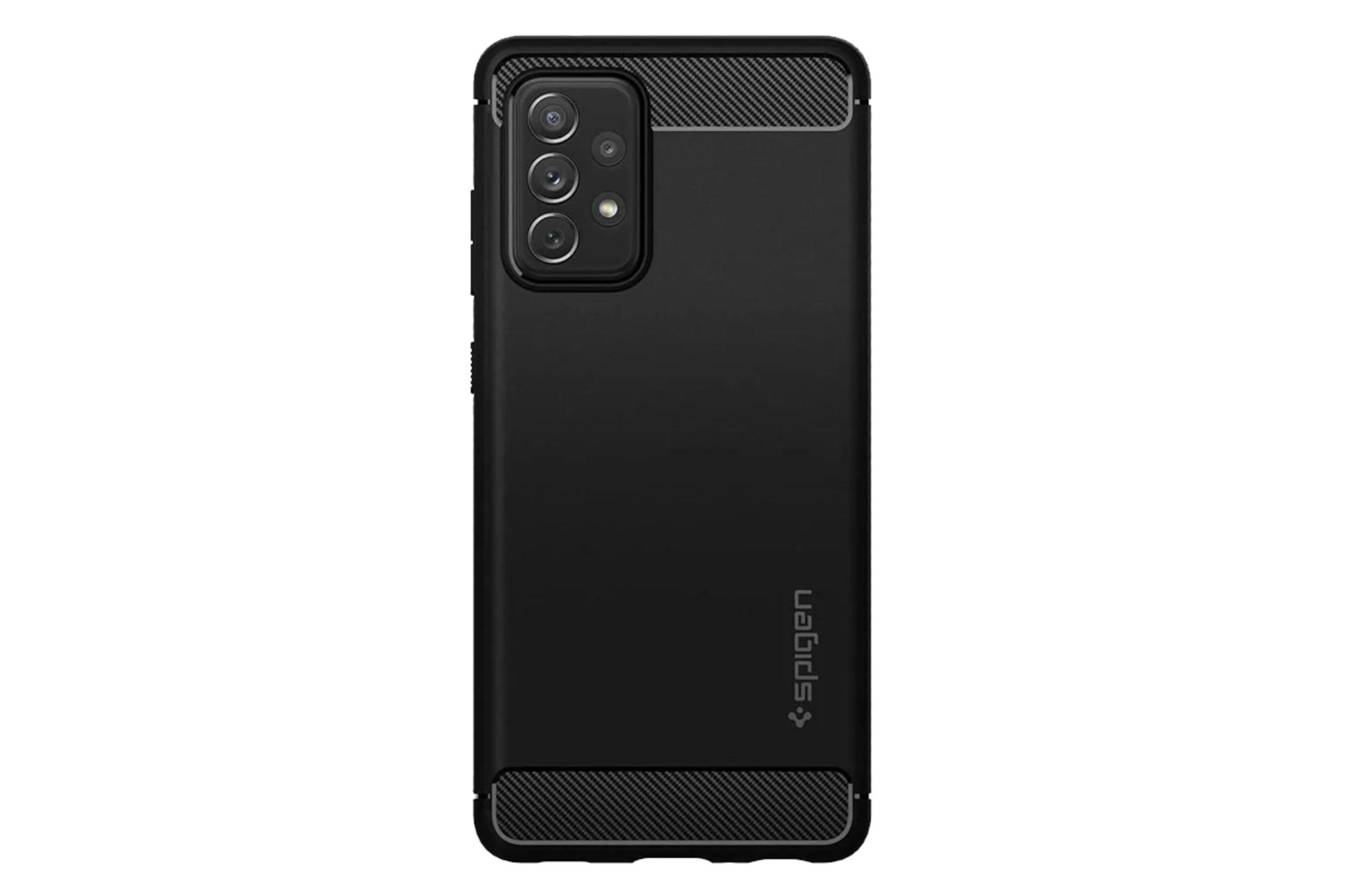 نمای پشت قاب گوشی اسپیگن مدل Rugged Armor مناسب سامسونگ Galaxy A72