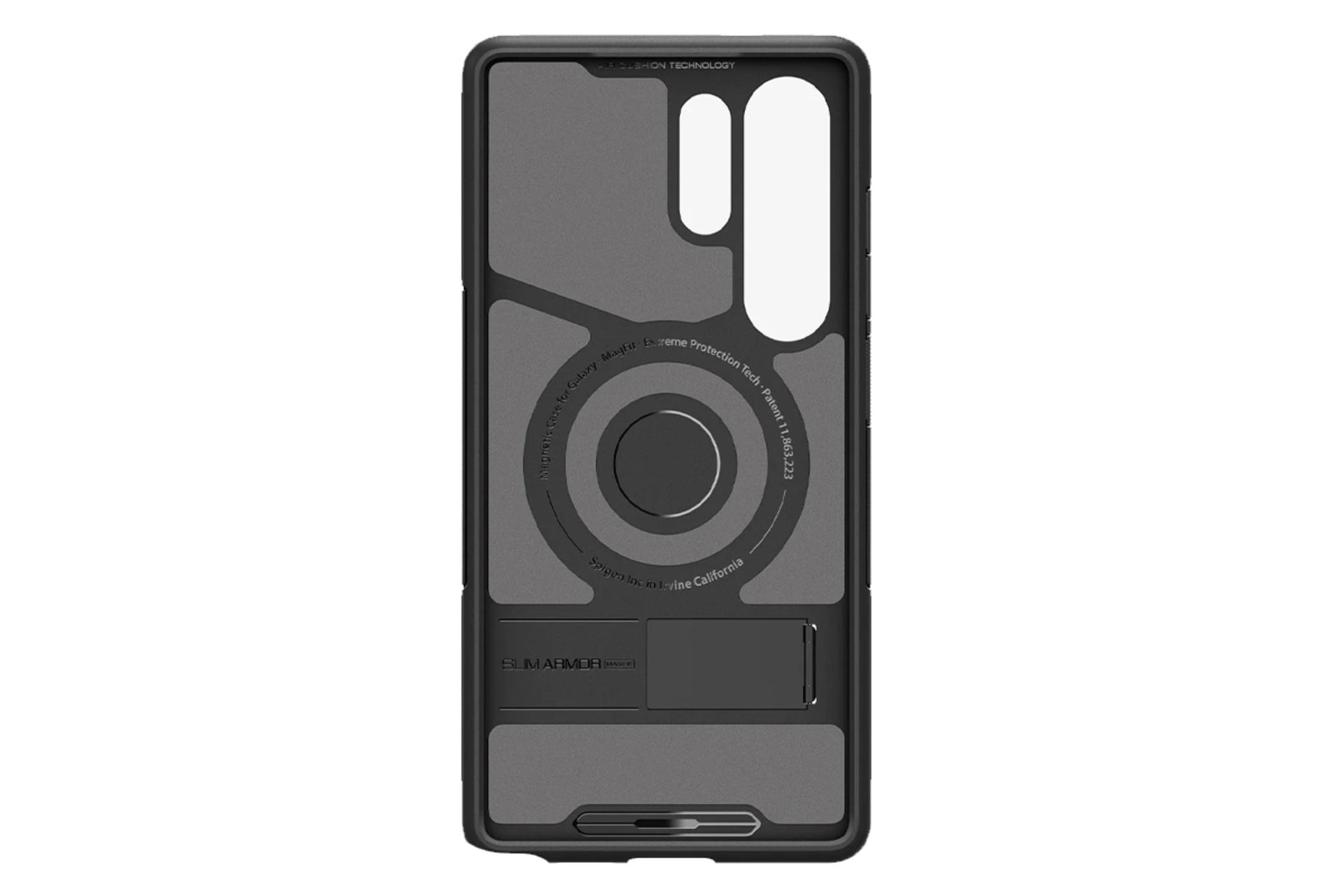 نمای داخل قاب گوشی اسپیگن مدل Slim Armor MagFit مناسب سامسونگ Galaxy S25 Ultra
