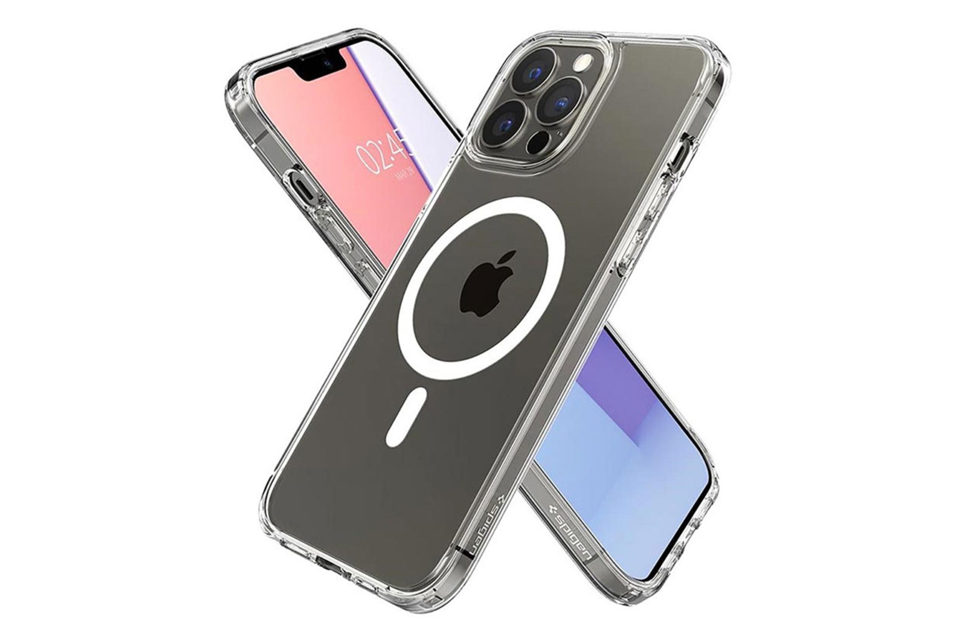 قاب گوشی اسپیگن Spigen Ultra Hybrid MagFit Apple iPhone 13 Pro روی جلو