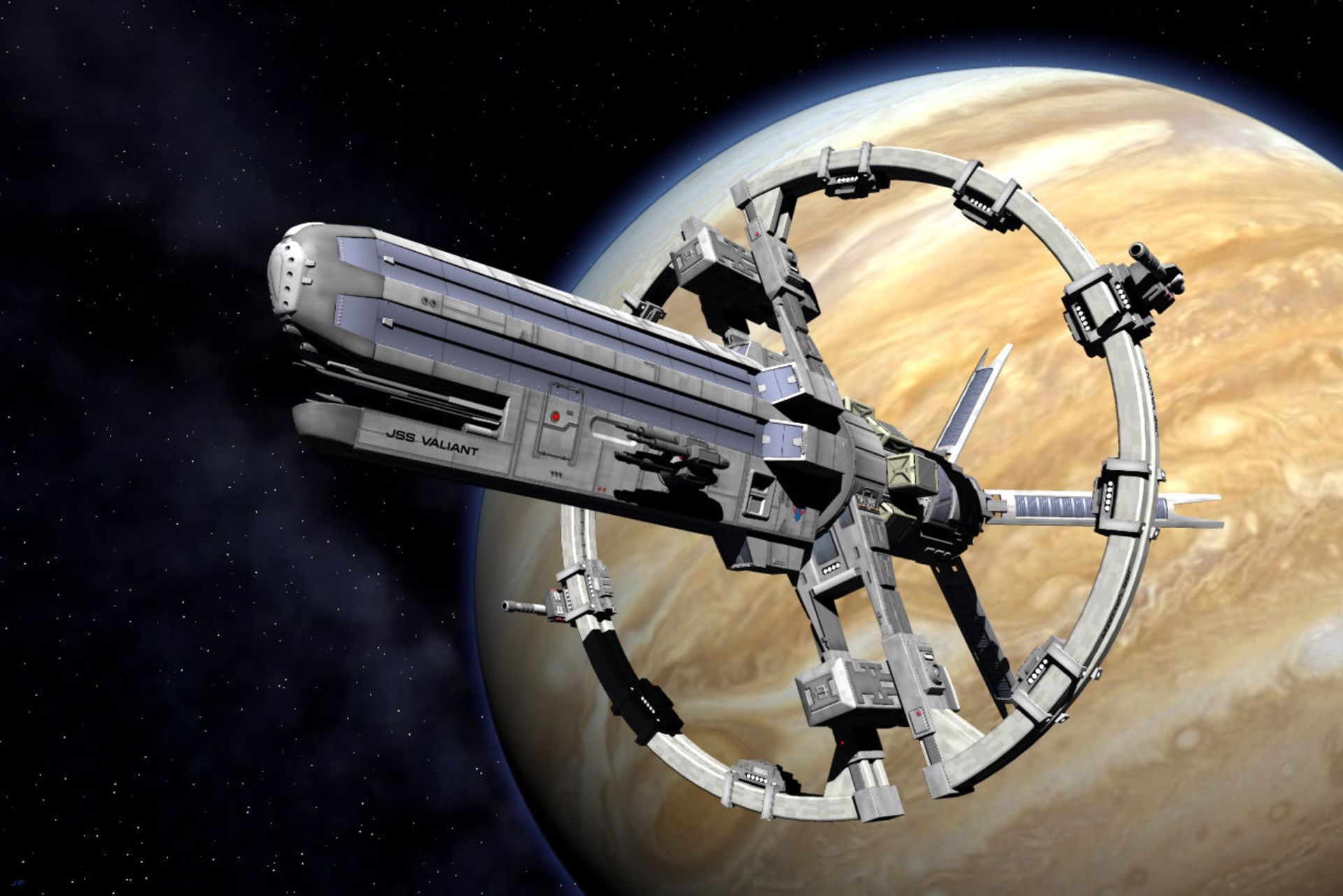 فضاپیمای چرخان برفراز سیاره مشتری