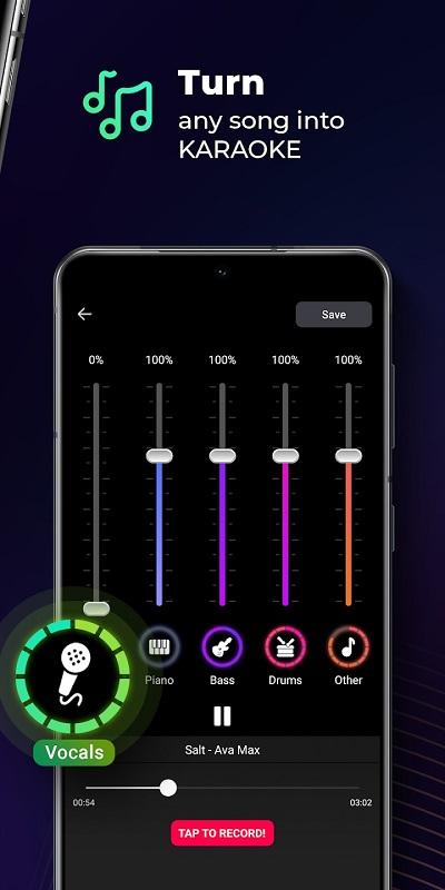 SplitHit application to remove singer's voice from music