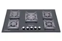 نمای جلوی اجاق گاز صفحه ای اسپرتج G504 رنگ مشکی