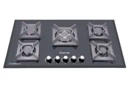 نمای جلوی اجاق گاز صفحه ای اسپرتج G504 رنگ مشکی