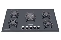 نمای جلوی اجاق گاز صفحه ای اسپرتج G507 رنگ مشکی