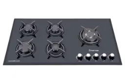نمای جلوی اجاق گاز صفحه ای اسپرتج G508 رنگ مشکی