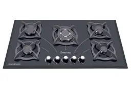 نمای جلوی اجاق گاز صفحه ای اسپرتج G512 رنگ مشکی