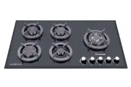 نمای جلوی اجاق گاز صفحه ای اسپرتج G514 رنگ مشکی