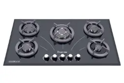 نمای جلوی اجاق گاز صفحه ای اسپرتج G515 رنگ مشکی