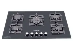 نمای جلوی اجاق گاز صفحه ای اسپرتج G519 رنگ مشکی