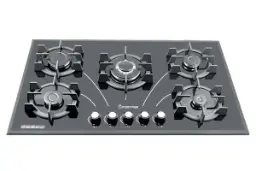 نمای جلوی اجاق گاز صفحه ای اسپرتج G524 رنگ مشکی