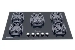 نمای جلوی اجاق گاز صفحه ای اسپرتج G525 رنگ مشکی
