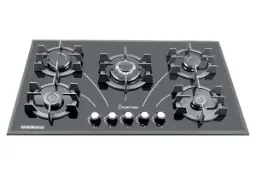 نمای جلوی اجاق گاز صفحه ای اسپرتج G528 رنگ مشکی